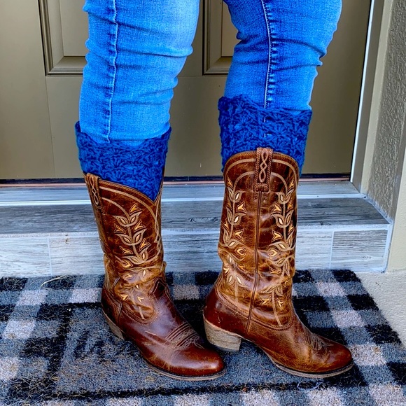 HANDMADE crocheted Belmont Boot Toppers - Picture 2 of 3